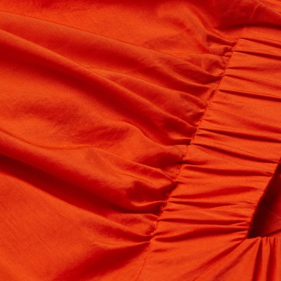 H&M Trend Premium Silk Blend Kaftan Dress Orange L - Picture 3 of 3